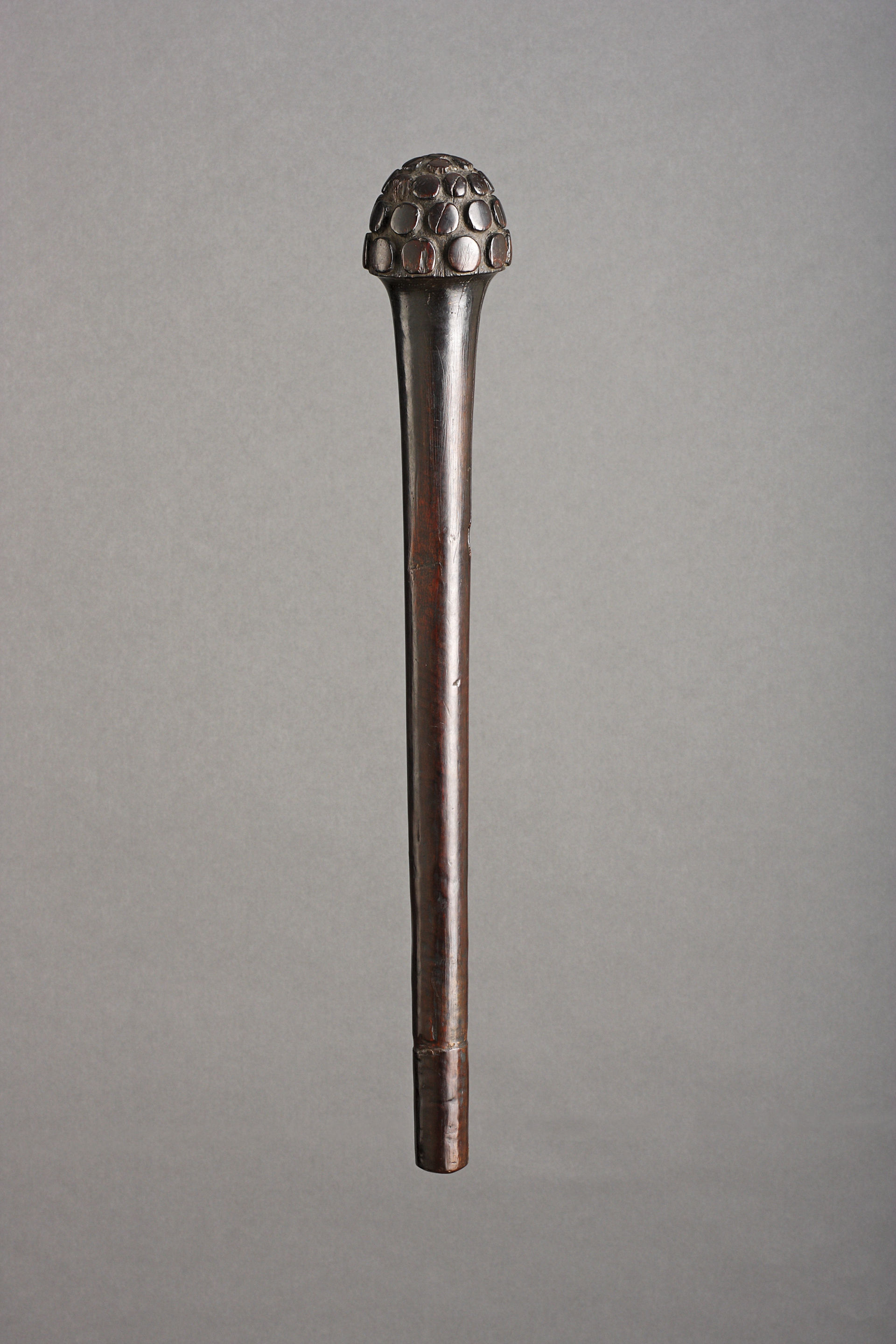 Rare Fijian War Club ‘Buli Buli’ with an expanded head regularly carved with raised studs